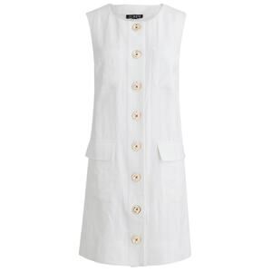 J.Crew Classic White Button Front Shift Dress Size XXS